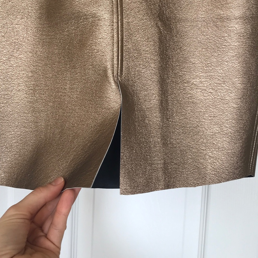 Choice of NWOT Gold Pleather Pencil Skirt - Picture 5 of 9